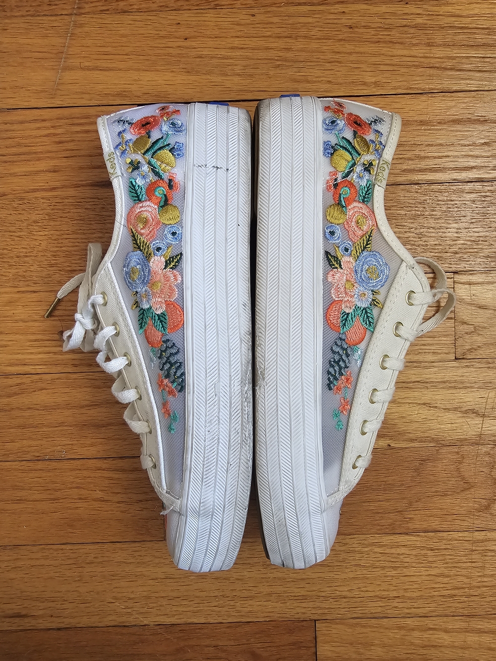 Floral Embroidered Low-Top Keds x Rifle Paper Co. Sneakers